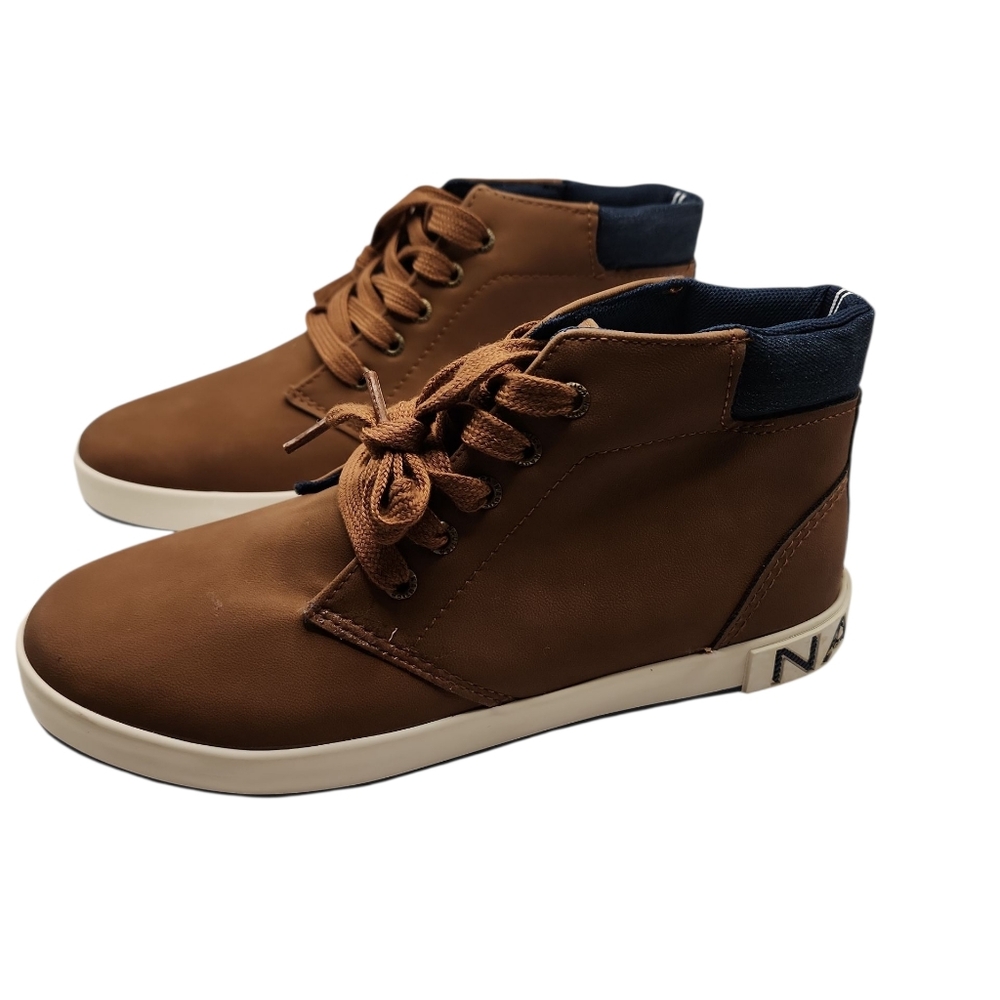 Nautica Boys Palar Tan Comfort Dress Or Casual Sneaker Shoes Youth Size 5 KB0817
